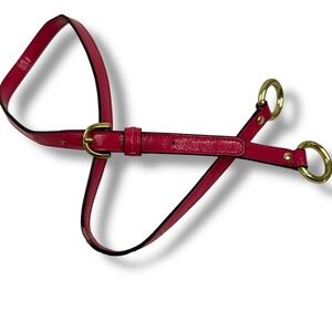 COACH Pink Patent Leather Bag Strap Replacement Brass Circle Clasps